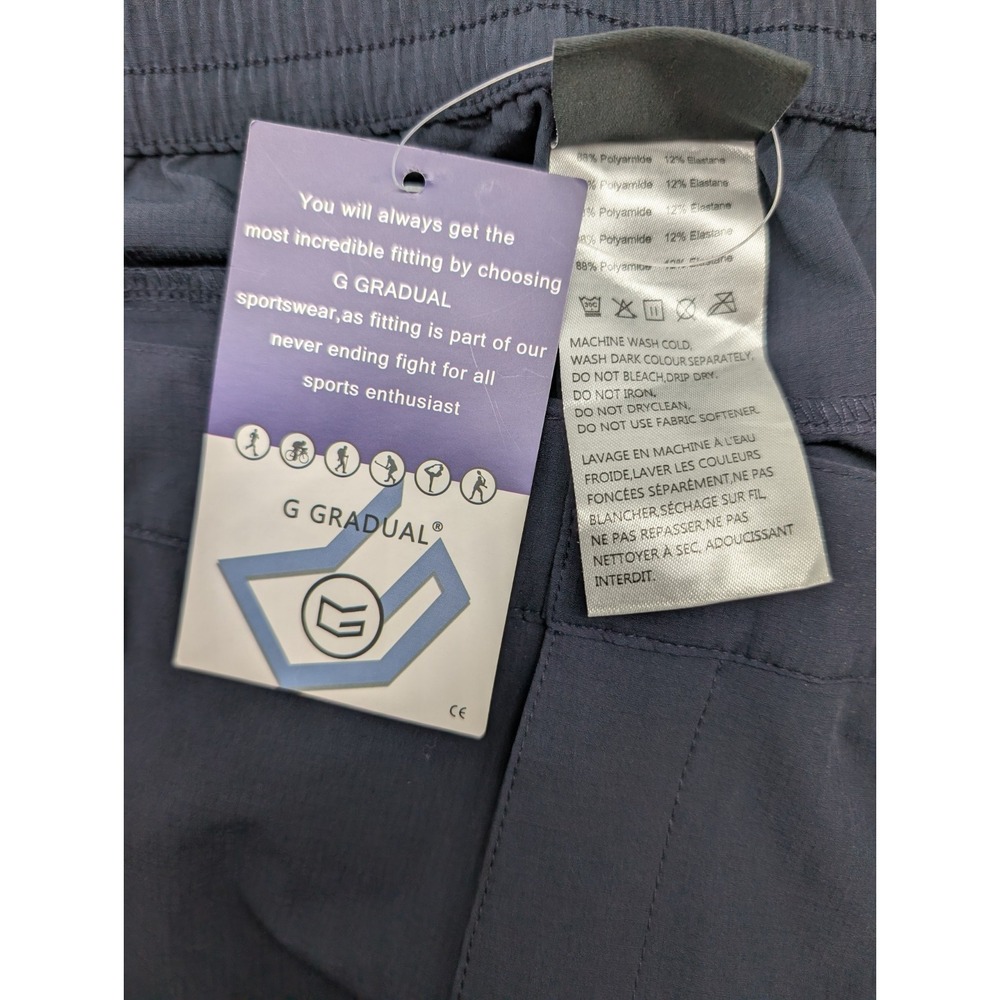 G Gradual Men's Athletic Cargo Pants Size XXXL‎ (38x31) Navy Blue Hiking NWT - Picture 2 of 8